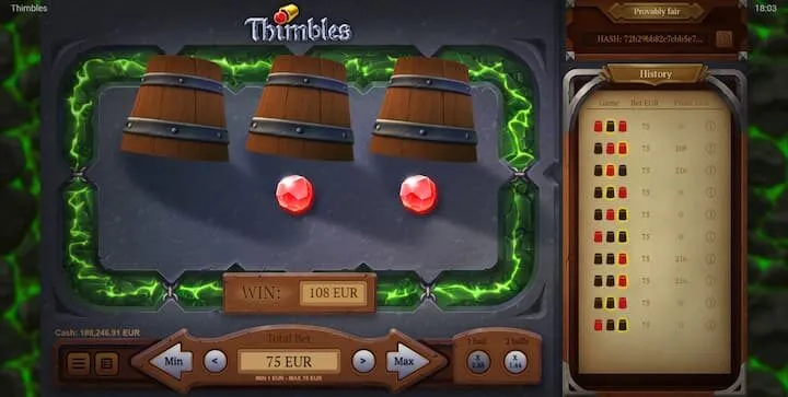 Kinh nghiệm dự đoán viên bị trong Thimbles chính xác